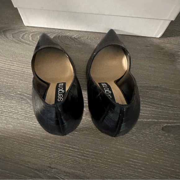 Sergio Rossi Godiva Black Croc Alligator Pumps Heels 5 35.5 35 1/2 - Picture 10 of 15